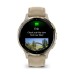Умные часы Garmin Venu 3S цвета французский серый с кожаным ремешком с золотистым безелем