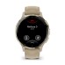 Умные часы Garmin Venu 3S цвета французский серый с кожаным ремешком с золотистым безелем