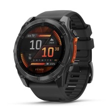 Умные часы Garmin Fenix 8, 51 мм, AMOLED, Slate Gray with black silicone band