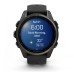 Умные часы Garmin Fenix 8, 43 мм, AMOLED, Sapphire Carbon Gray DLC Titanium with black/pebble gray silicone band