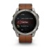 Умные часы Garmin Fenix 8, 51 мм, AMOLED, Sapphire bare Titanium, black with chestnut leather band plus graphite silicone band