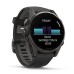 Умные часы Garmin Fenix 8, 43 мм, AMOLED, Sapphire Carbon Gray DLC Titanium with black/pebble gray silicone band