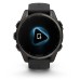 Умные часы Garmin Fenix 8, 43 мм, AMOLED, Sapphire Carbon Gray DLC Titanium with black/pebble gray silicone band