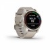 Умные часы Garmin Fenix 7S Pro Sapphire Solar золотистый корпус с кожаным ремешком цвета известняка