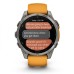 Умные часы Garmin Fenix 8, 51 мм, AMOLED, Sapphire Titanium with spark orange/graphite silicone band