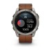 Умные часы Garmin Fenix 8, 51 мм, AMOLED, Sapphire bare Titanium, black with chestnut leather band plus graphite silicone band