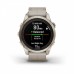 Умные часы Garmin Fenix 7S Pro Sapphire Solar золотистый корпус с кожаным ремешком цвета известняка