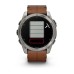 Умные часы Garmin Fenix 8, 51 мм, AMOLED, Sapphire bare Titanium, black with chestnut leather band plus graphite silicone band