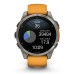 Умные часы Garmin Fenix 8, 51 мм, AMOLED, Sapphire Titanium with spark orange/graphite silicone band