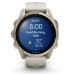 Умные часы Garmin Fenix 8, 43 мм, AMOLED, Sapphire Soft Gold with fog Gray/Dark sandstone silicone band