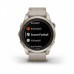 Умные часы Garmin Fenix 7S Pro Sapphire Solar золотистый корпус с кожаным ремешком цвета известняка