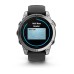 Умные часы Garmin Fenix E, 47 мм, AMOLED, stainless steel with a black silicone band