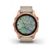 Умные часы Garmin Fenix 7S Sapphire Solar титановый цвета розовое золото с песчаным кожаным ремешком