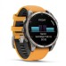 Умные часы Garmin Fenix 8, 47 мм, AMOLED, Sapphire Titanium with spark orange/graphite silicone band