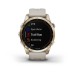 Умные часы Garmin Fenix 7S Sapphire Solar титановый кремово-золотой с светло-песочным силиконовым ремешком