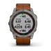 Умные часы Garmin Fenix 7X Sapphire Solar титановый черный с коричневым кожаным ремешком