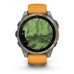 Умные часы Garmin Fenix 8, 47 мм, AMOLED, Sapphire Titanium with spark orange/graphite silicone band