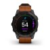 Умные часы Garmin Epix (Gen 2) Sapphire титановый черный с коричневым кожаным ремешком