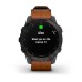 Умные часы Garmin Epix (Gen 2) Sapphire титановый черный с коричневым кожаным ремешком