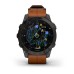 Умные часы Garmin Epix (Gen 2) Sapphire титановый черный с коричневым кожаным ремешком