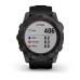 Умные часы Garmin Fenix 7X Sapphire Solar титановый угольно-серый DLC с силиконовым ремешком