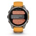 Умные часы Garmin Fenix 8, 47 мм, AMOLED, Sapphire Titanium with spark orange/graphite silicone band