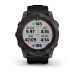 Умные часы Garmin Fenix 7X Sapphire Solar титановый угольно-серый DLC с силиконовым ремешком