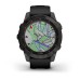 Умные часы Garmin Fenix 7 Sapphire Solar титановый черный DLC с черным ремешком