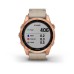 Умные часы Garmin Fenix 7S Sapphire Solar титановый цвета розовое золото с песчаным кожаным ремешком