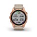 Умные часы Garmin Fenix 7S Sapphire Solar титановый цвета розовое золото с песчаным кожаным ремешком