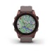 Умные часы Garmin Fenix 7S Sapphire Solar титановый темно-бронзовый с сланцево-серым силиконовым ремешком