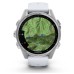 Умные часы Garmin Fenix 8, 43 мм, AMOLED, Silver with White Stone silicone band