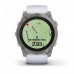 Умные часы Garmin Epix Pro (Gen 2) Sapphire Edition 51 мм, титановый белый, DLC, белый силиконовый ремешок