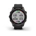 Умные часы Garmin Fenix 7S Sapphire Solar титановый угольно-серый DLC с силиконовым ремешком