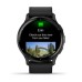Умные часы Garmin Venu 3 черные с серым безелем и кожаным ремешком