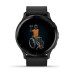 Умные часы Garmin Venu 3 черные с серым безелем и кожаным ремешком