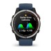 Умные часы Garmin Quatix 7 Sapphire титановый с синим силиконовым ремешком