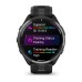 Умные часы Garmin Forerunner 965 черные, темно-серый DLC титановый безель, с черным ремешком