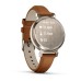 Умные часы Garmin Lily 2 Classic кремово-золотистые со смуглым кожаным ремешком