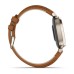 Умные часы Garmin Lily 2 Classic кремово-золотистые со смуглым кожаным ремешком