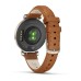 Умные часы Garmin Lily 2 Classic кремово-золотистые со смуглым кожаным ремешком