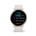 Умные часы Garmin Vivoactive 5 цвета слоновой кости с золотистым безелем и силиконовым ремешком