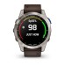 Умные авиационные часы Garmin D2™ Mach 1 с кожаным ремешком Оксфорд коричневого цвета