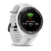 Умные часы Garmin Approach S70 (42 мм) с черным керамическим безелем и белым ремешком