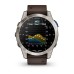 Умные авиационные часы Garmin D2™ Mach 1 с кожаным ремешком Оксфорд коричневого цвета