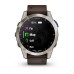 Умные авиационные часы Garmin D2™ Mach 1 с кожаным ремешком Оксфорд коричневого цвета