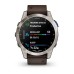 Умные авиационные часы Garmin D2™ Mach 1 с кожаным ремешком Оксфорд коричневого цвета