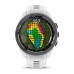 Умные часы Garmin Approach S70 (42 мм) с черным керамическим безелем и белым ремешком