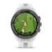 Умные часы Garmin Approach S70 (42 мм) с черным керамическим безелем и белым ремешком