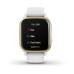 Умные часы Garmin Venu Sq белый с золотистым алюминиевым безелем и с силиконовым ремешком